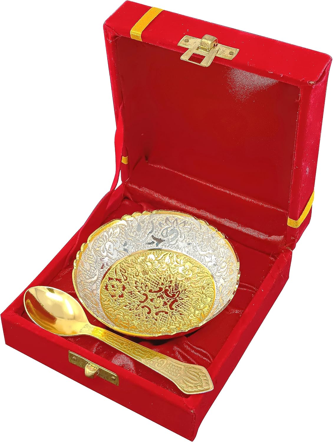 Dual-Tone Embossed Bowl Spoon Set - Hình 2