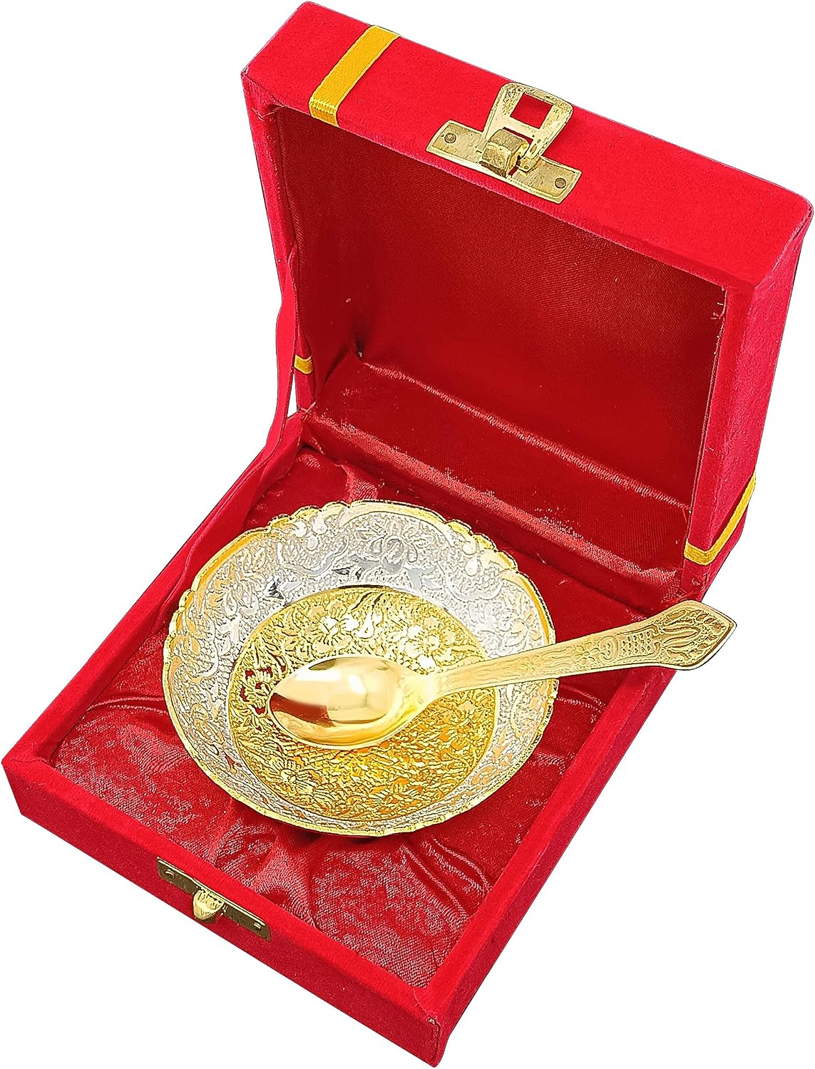 Dual-Tone Embossed Bowl Spoon Set - Hình 4