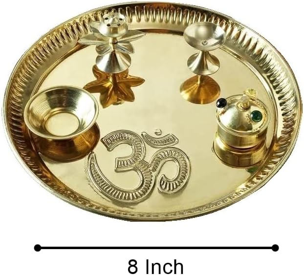 Divine Brass Om Puja Thali - Hình 2
