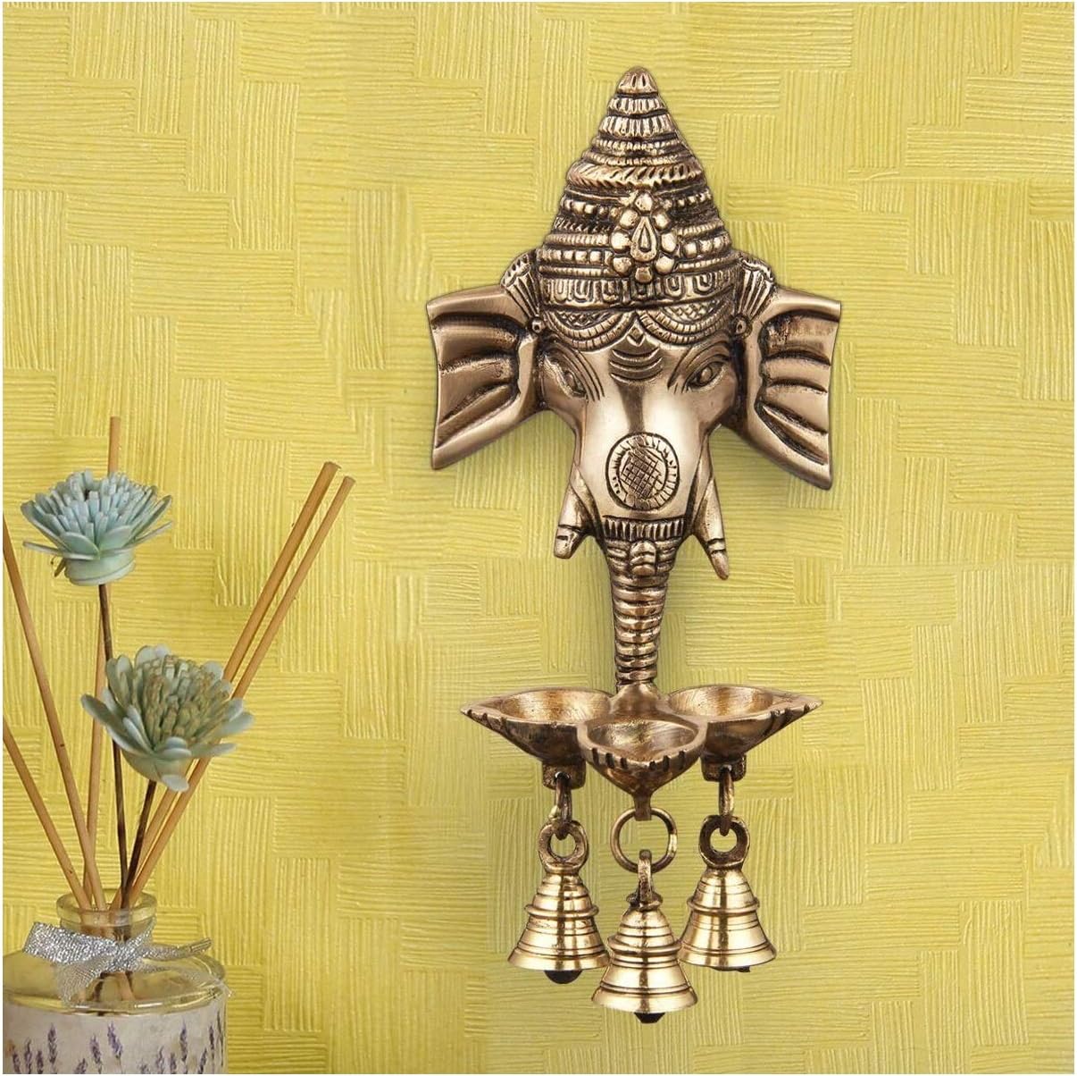 Brass Ganesha Hanging Diya