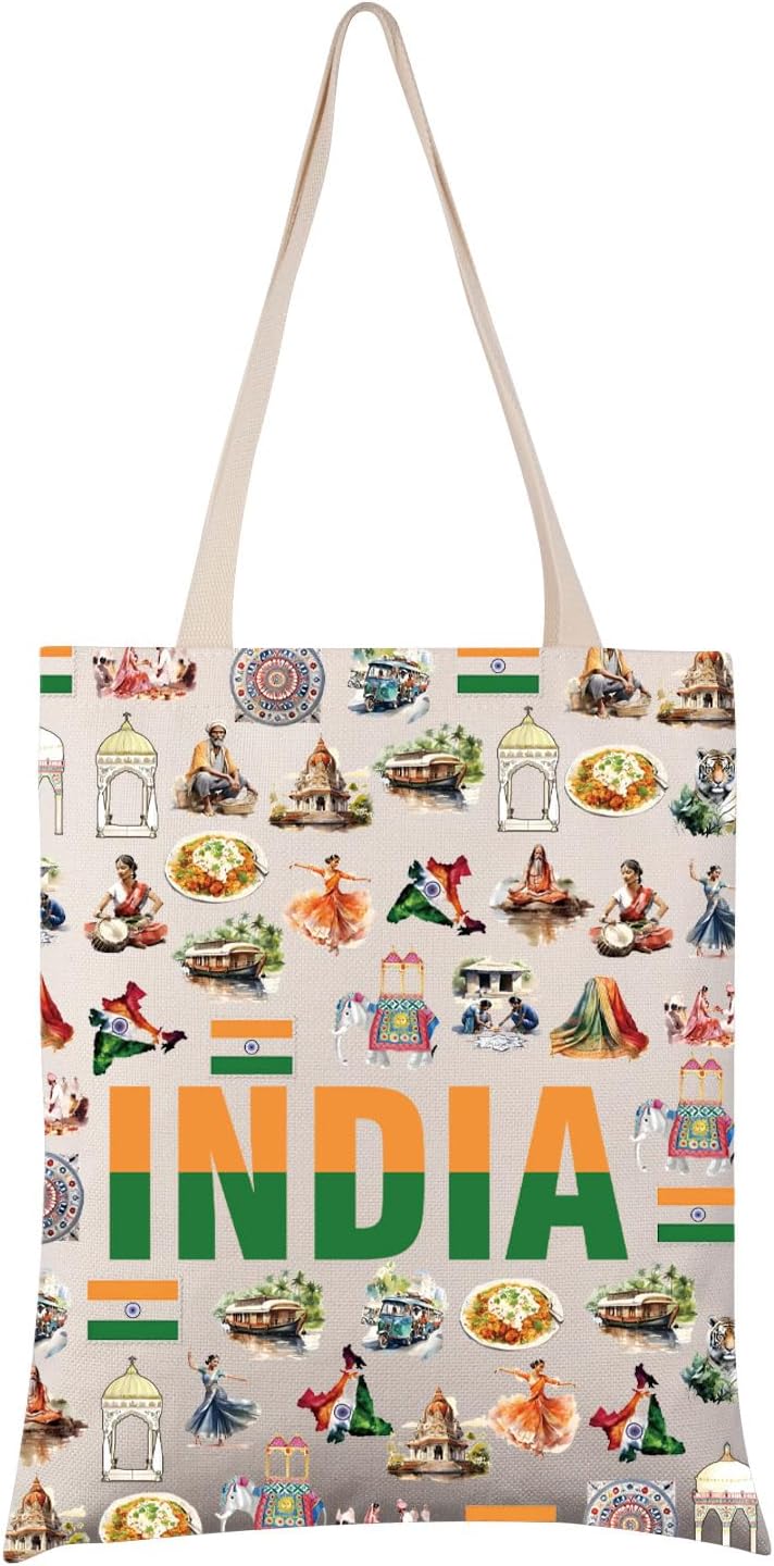 India Heritage Canvas Tote Bag
