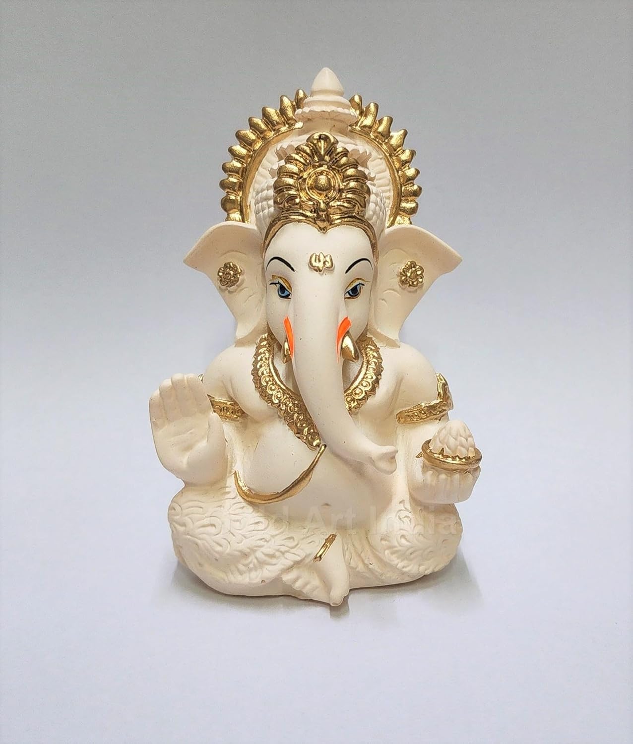 White Gold Ganesha Idol